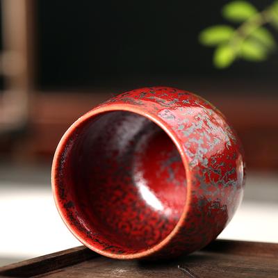 Kiln Change Handmade Ceramic Tea Cup Janpanese Creative Household Master Mugs Kung Fu Single Cup Drinkware Teaware Accessories