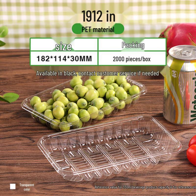 Transparent PET Rectangular Fresh Food Tray