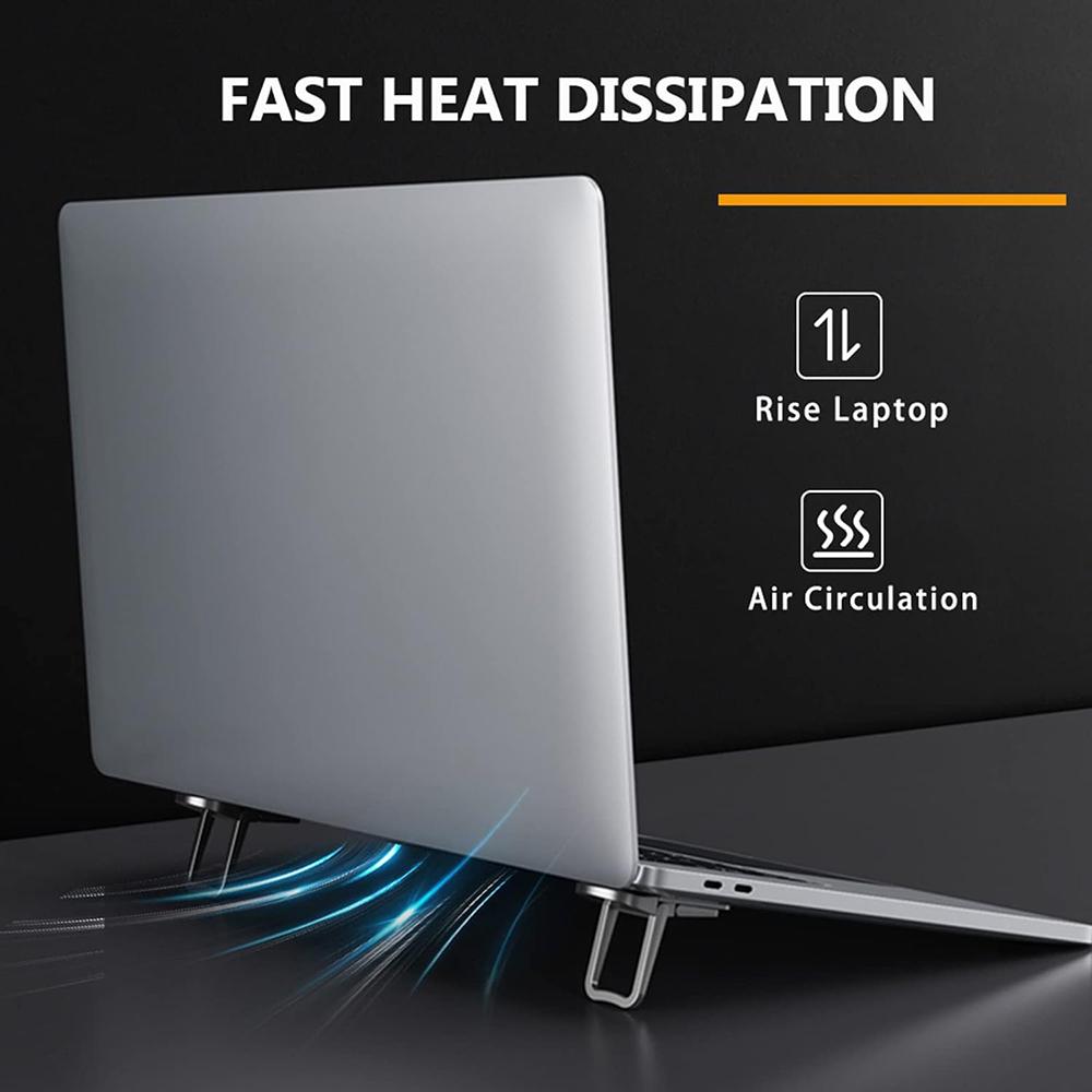 2/4Pcs Foldable Laptop Stand Adjustable Portable Notebook Riser Cooling Holder Bracket For Tablet PC Computer