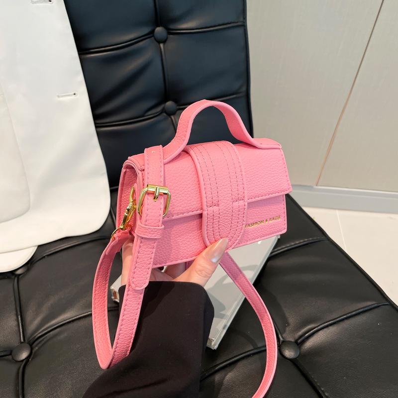 Trendy Solid Color Women's Flap Handbag 2025 – Versatile Small Square PU Commute Bag