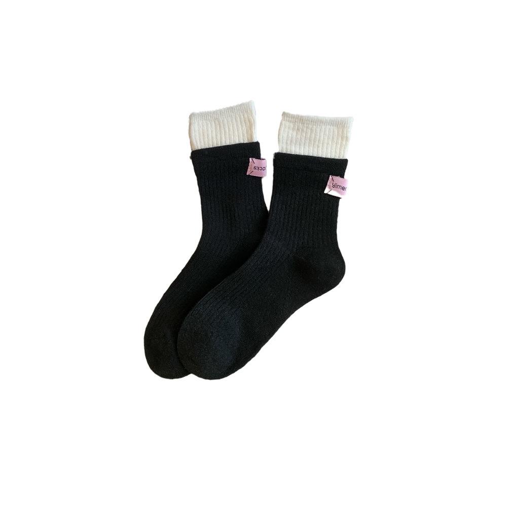 Female Autumn and Winter Warm All Kinds of Soft and Delicate Cloth Standard Wool Tube Pile Socks
