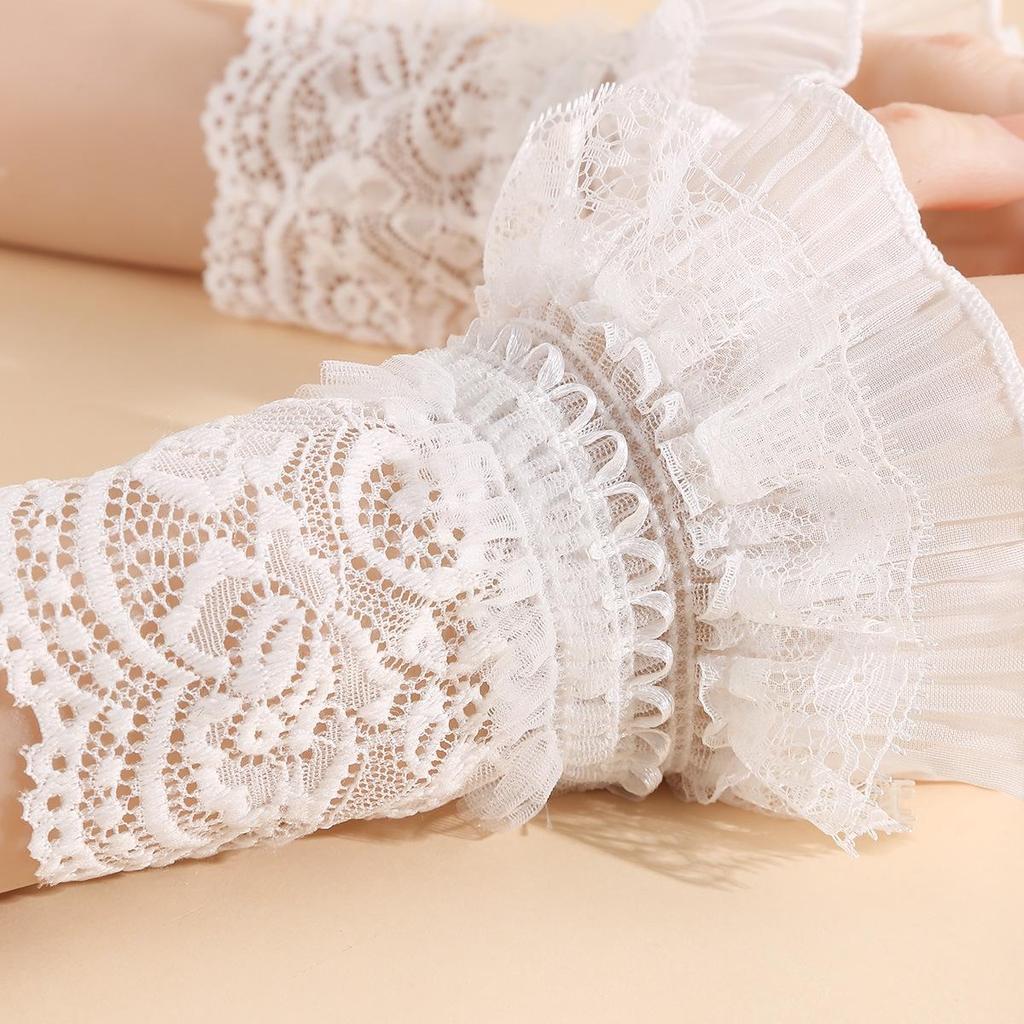 Bell Sleeve Faux Wrist Cuffs Decorative Gloves Nail Art Props Fairy Sleeves for Women
