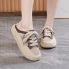Fashion Women Slippers 2025 Summer Platform New Fashion Mesh Breath Vulcanized Shoes Comfortable Non Slip Half Slippers Zapatos De Mujer