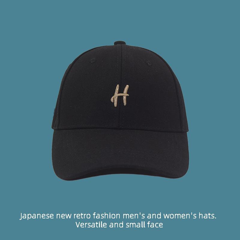 

2025 new hard top sunshade baseball cap trendy face small sun hat versatile casual cap Adjustable чёрный