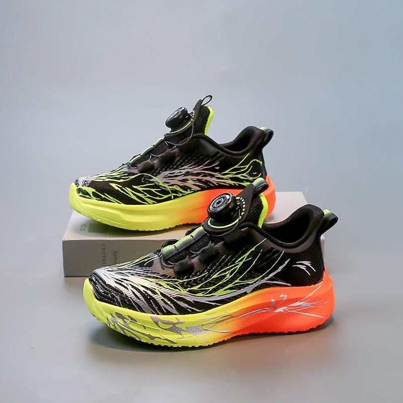 Children's running shoes 2025 spring and autumn new breathable student sports shoes professional racing ultra-light shock absorption boys running shoe