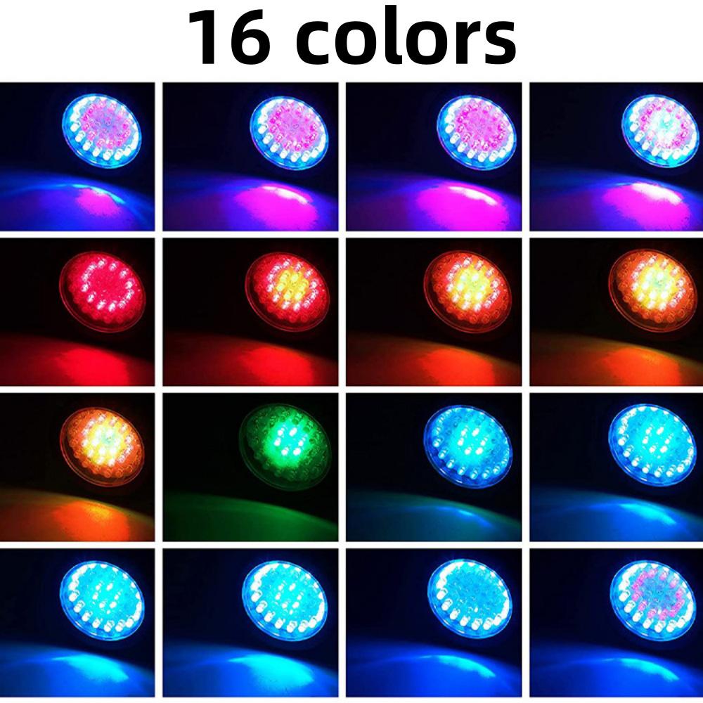IP68 Wasserdichte Unterwasserleuchte DC 12V Lampe RGB LED Spotlicht Schwimmbadleuchten mit Fernbedienung Dekorative Spotleuchte