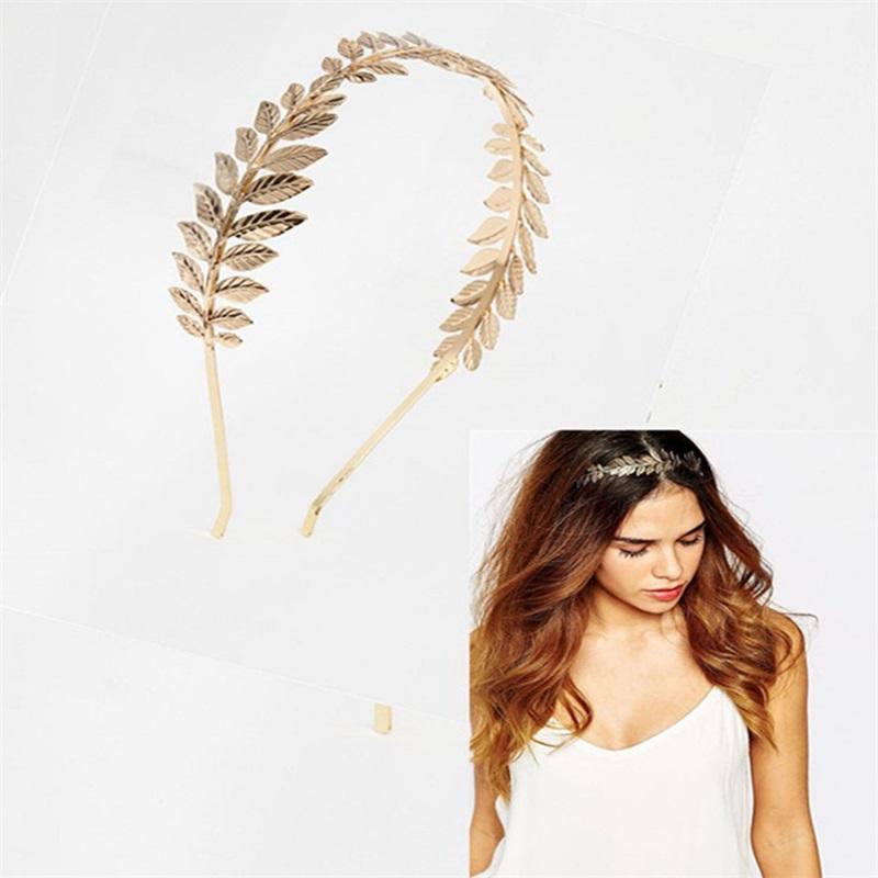Roman Goddess Leaf Branch Bridal Hair Crown Head Dress Alloy Head Band Party Wedding