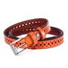 Mei Mary Cowhide belt women's genuine leather easiest for matchcut out decorative jeans belt no punching thin belt