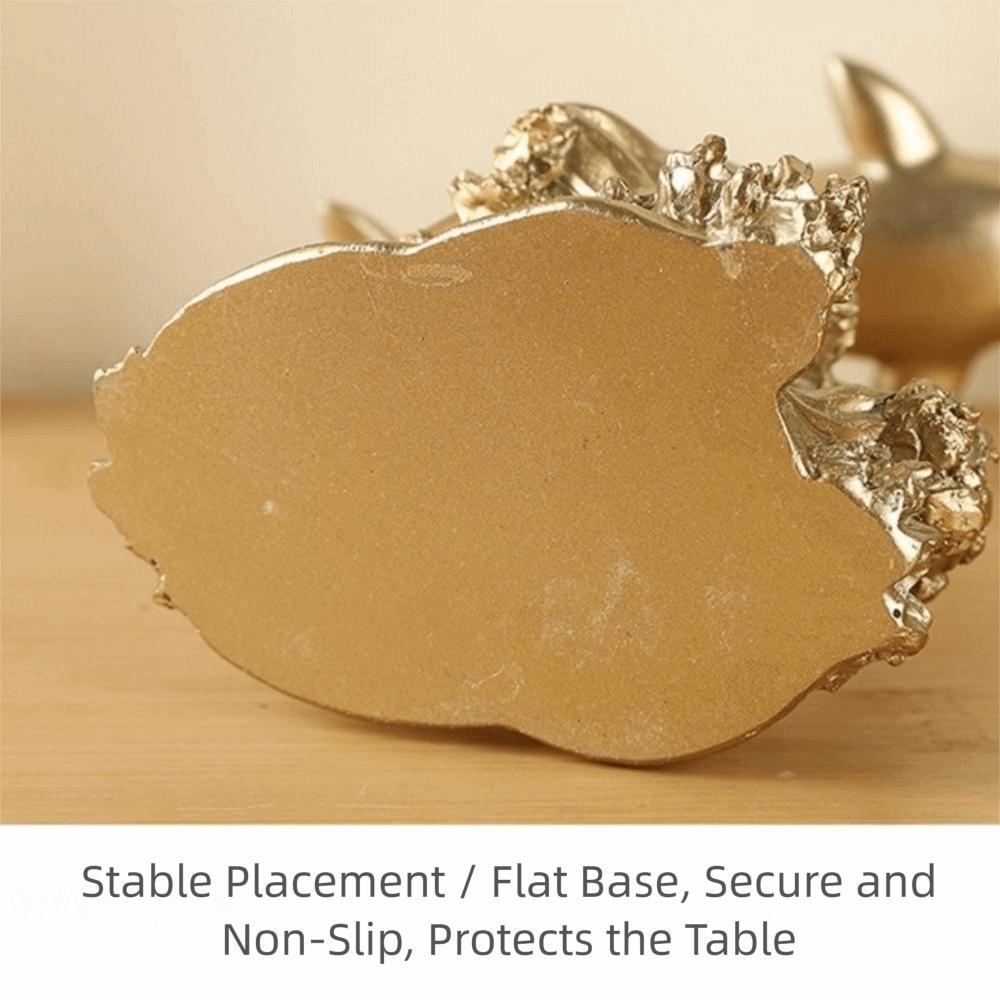 Ocean Figurines Resin Golden Dolphin Ornaments Mini Light Luxury Dolphin Statue Decorative Sea Animal Sculpture Gift