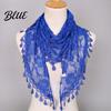 Sheer Lace Triangle Bandana Rose Tassel Scarf for Women Elegant Hollow Floral Women Shawl Versatile Lightweight Head Wrap Parties And Photoshoots