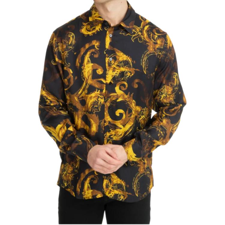 VERSACE JEANS COUTURE Shirt Men's Black 76GAL2R0-NS407-G89