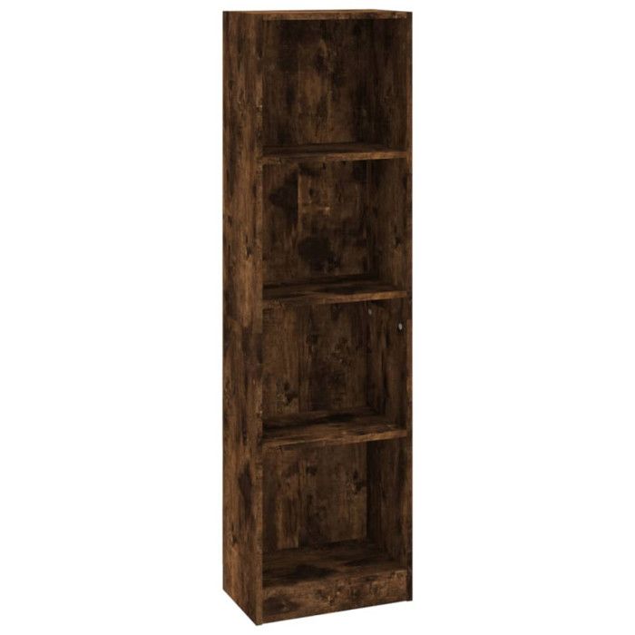 VidaXL Bibliothèque 4 niveaux Chêne fumé 40x24x143cm Bois d'ingénierie 816065