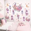 Star Moon Pendant Self Adhesive Wall Stickers for Girls' Style Room, Bedroom Decoration, Wall Stickers