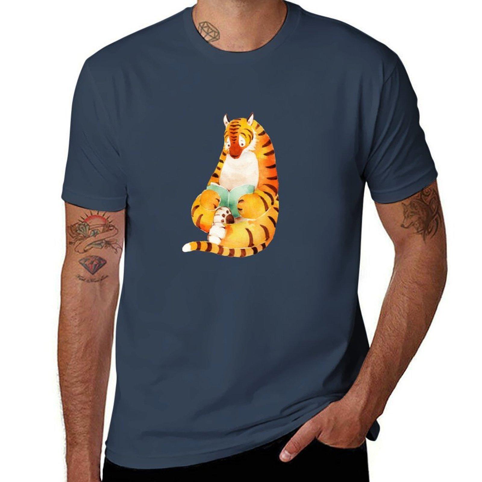 Reading Tiger Tshirt Large Size Breathable Tee S