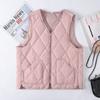 Crew neck quilted warm windproof vest down cotton vest cotton top warm jacket new autumn and winter