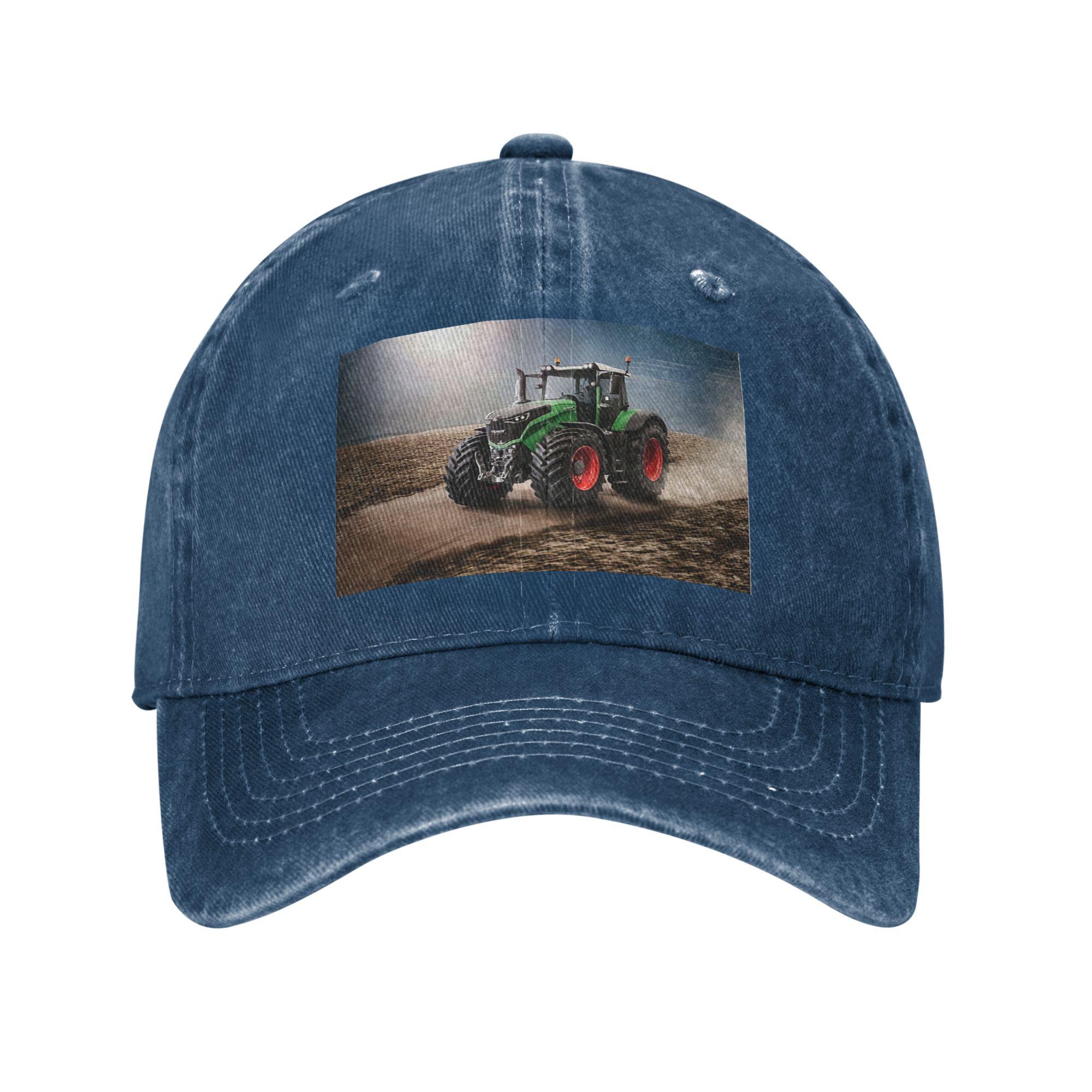 KEREN Cap Fendt Tractor Gewassen Denim Pet Casual Baseballpetjes Verstelbare Pet Zomer Unisex Baseballpetjes One Size