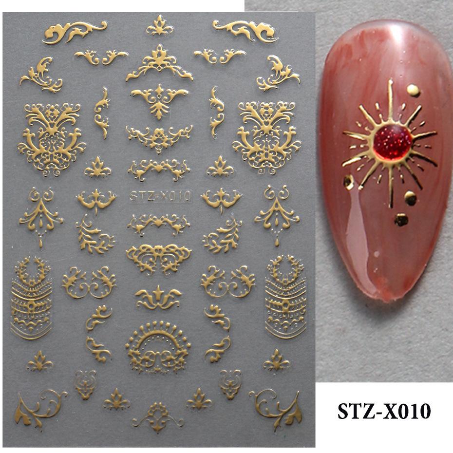 Nail Art Stickers New Chinese Style Butterfly Cat Eye Butterfly Beads Adhesive Nail Stickers