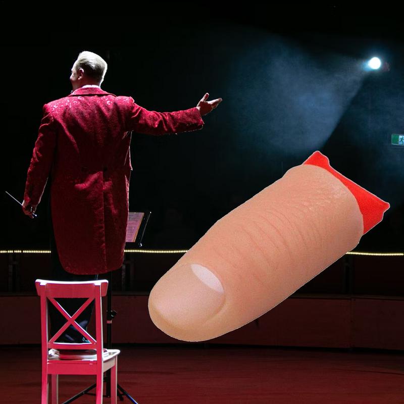 Fashion Thumb Tip Finger Fake Magic Trick Close Up Vanish Appearing Finger Trick Props Disappearing Silk Show Prop Prank Toy