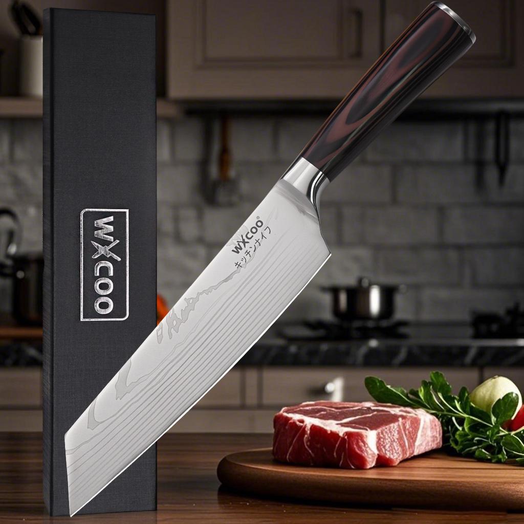 Kitchen Utility Knife Japanese Damascus Steel Pattern Chef Knives Vegetable Meat Peeling Fruit Knife Cooking Tools