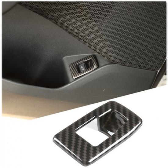 ABS Carbon Fiber Car Interior Tailgate Switch Button Trim For BMW X1 -24