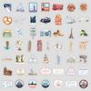 50 Tourist Attractions Series Graffiti Stickers Water Cup Computer Skateboard Waterproof Decorative Stickers Stationery Stickers