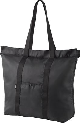 Yamazaki Tower 3-Way Shopping Bag, Washable, Fits Takeout Sushi and Pizza, Black, Zippered: W55 X D14.5 X H37.5cm (excluding Handles), Foldable,