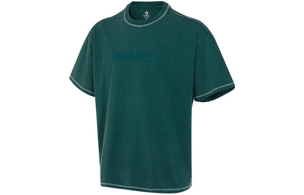 Converse T Shirts Men s Green Crew Neck Moderate Straight Fit 10026164-A02 XL
