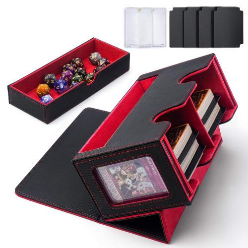 Introducing the new AWESOPAL deck case! This upgraded deck case features two magnetic holders, two display windows, a large dice tray, and four compar