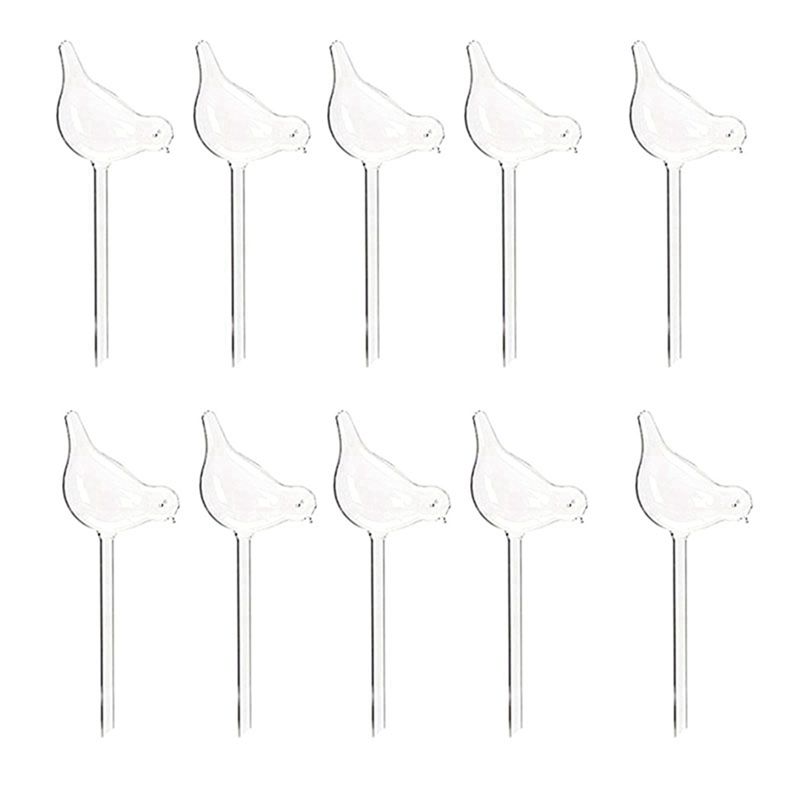 T02C!10 Pack Automatic Flower Waterers Automatic Watering Device Bird Watering Device Plastic (Transparent,NONE)