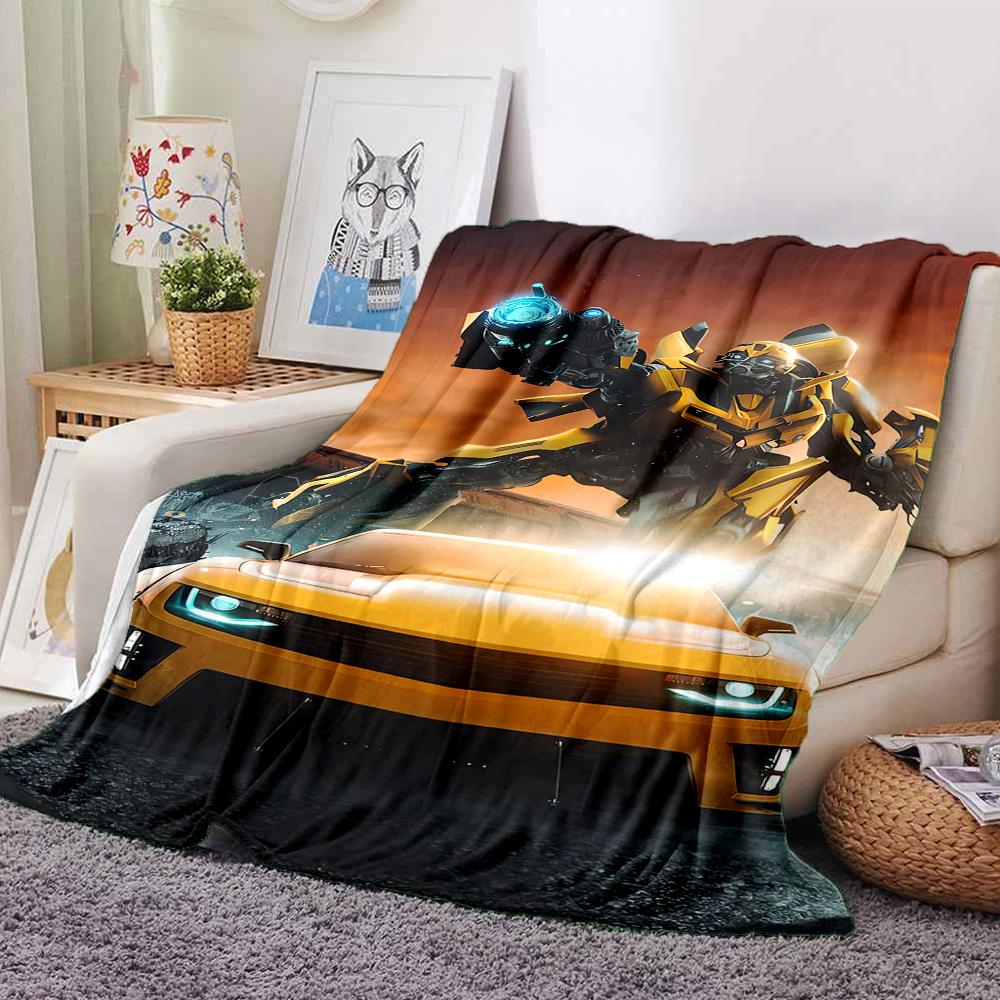 1Pc Transformers Optimus Prime Statue Blanket For Couch Bed Plush Cozy Fuzzy Blanket Super Soft Warm Blankets For Fall And Winter 091882