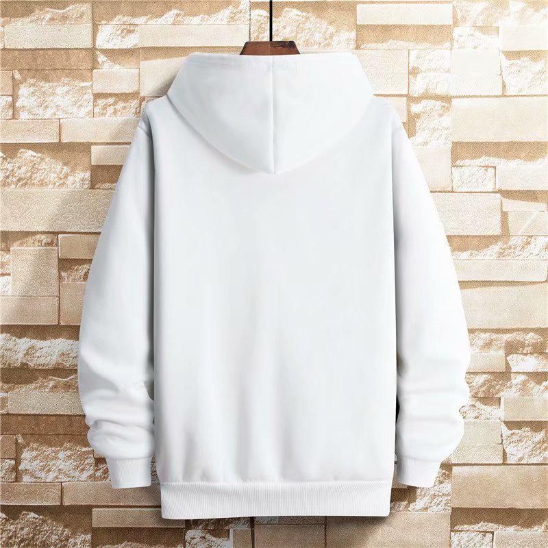 Unisex Kadife Destekli Bol Kesim Kapüşonlu Sweatshirt - İlkbahar/Sonbahar Kore Tarzı, Düz Renk