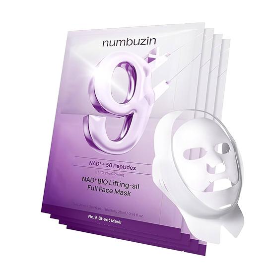 numbuzin No.9 NMN BIO Lifting Full Face Mask 4 Sheets (+ Free Lifting Fabric)