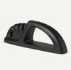 Amazon Basics Knife Scissors Sharpening Safety Gloves Included 4-in-1 Sharpener, Sharpener, 3-Stage (Coarse, Medium, Fine), Non-Slip Base,