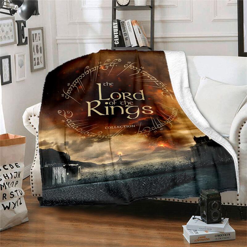 1pc The Lord of the Rings Collection Cartoon Blanket,Portable Throw for Travel & Camping, All Season Cozy Blanket,Ideal Gift