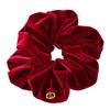 & COUTURE RED VELVET HAIR SCRUNCHIE