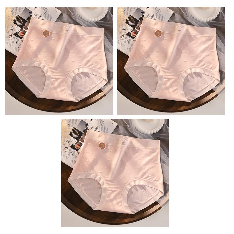 3 PCS Women's Underwear Breathable Seamless Briefs High Waist Panties Ladies Undergarments