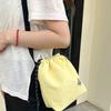 Large Capacity Nylon Bucket Bag Lightweight Crossbody Bag Simple Drawstring Shoulder Bag  Ladies