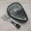Motorcycle Black 3" Spring bracket Skull Solo Seat for Harley Sportster XL Yamaha Honda Suzuki Chopper Custom cafe racer