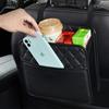 Multifunctional Car Back Seat Storage PU Leather Phone Pocket Pouch Hanging Bag