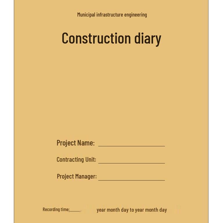 

Щоденник Municipal Infrastructure Engineering - Крафт-папір 6A4 1 piece A4 33 pages includes pen