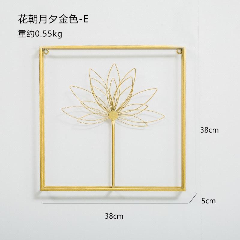 Metal Iron Art Leaf Mural Nordic Wall Pendant Light Luxury Hanging Decoration Crafts Household Creative Hanging Decorations New