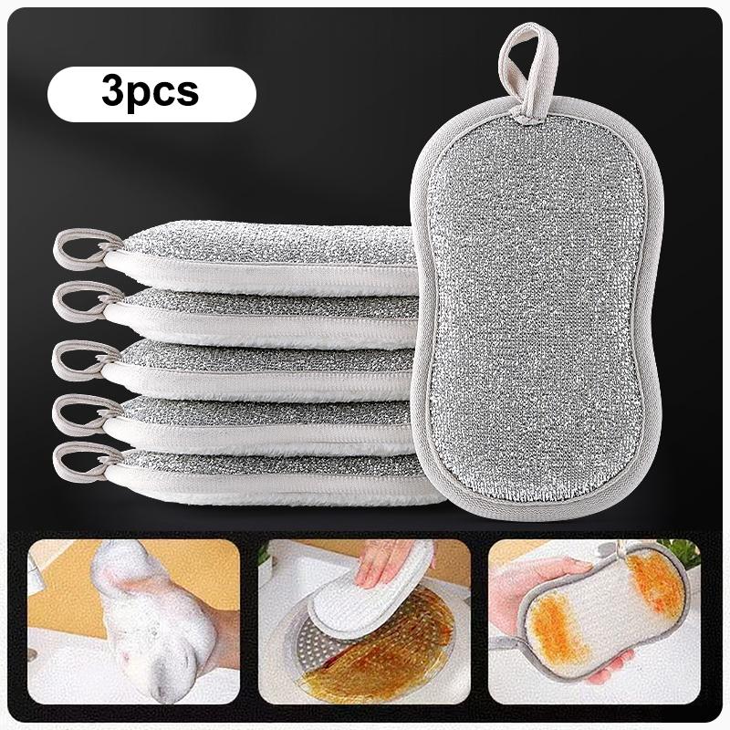 

Губка для чистки кухни, двухсторонняя губка, скруббер, губки для мытья посуды, губка для мытья посуды, ткань для мытья посуды, кухонные чистящие средства