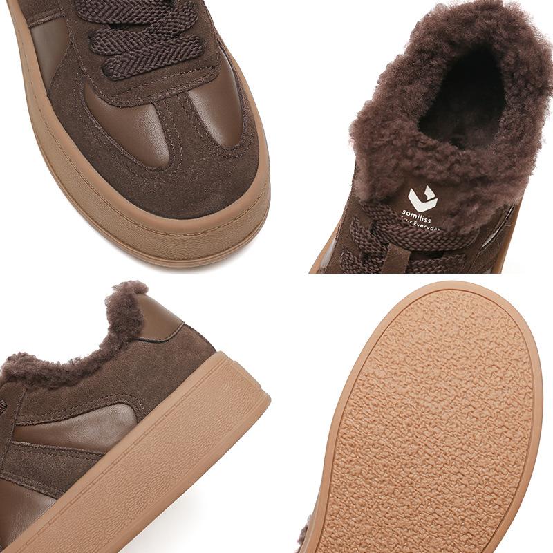 Winter new wool snow boots women's thick-soled velvet German training shoes warm non-slip versatile women's board shoes