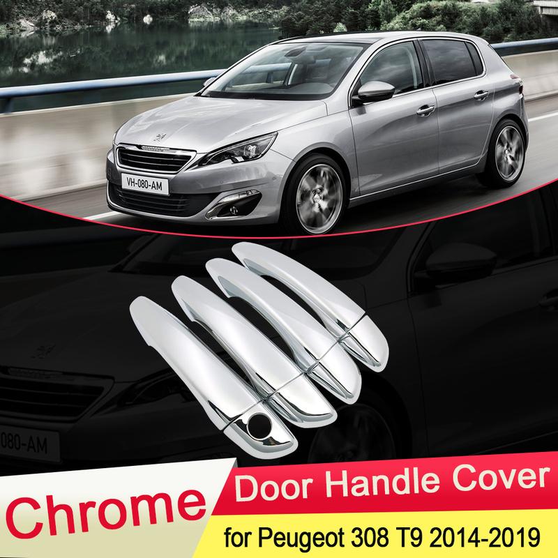 Para Peugeot 308 T9 SW GT 2014 2015 2016 2017 2018 Luxuriou Chrome Door Handle Cover Trim Car Set Catch Styling Acessórios
