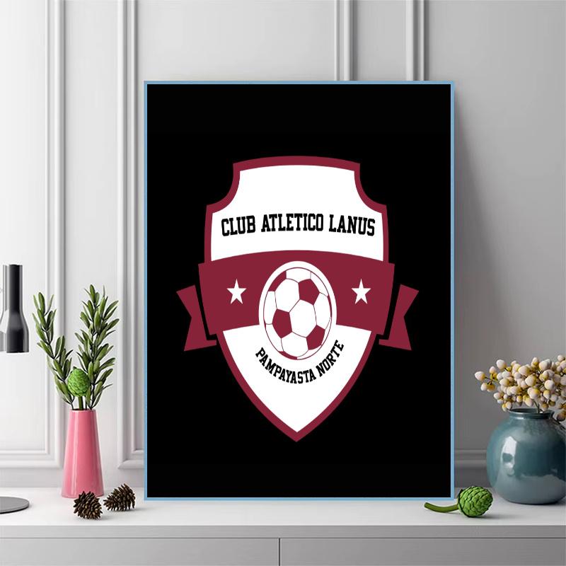 Club Atletico Lanus Pattern 3pcs 100% Round Full Drill 5D DIY Diamond Painting Embroidery Cross Stitch Rhinestone Décor