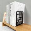 2Pcs Decorative Book Ends Metal Bookcase Railing New Book Divider  Office Home