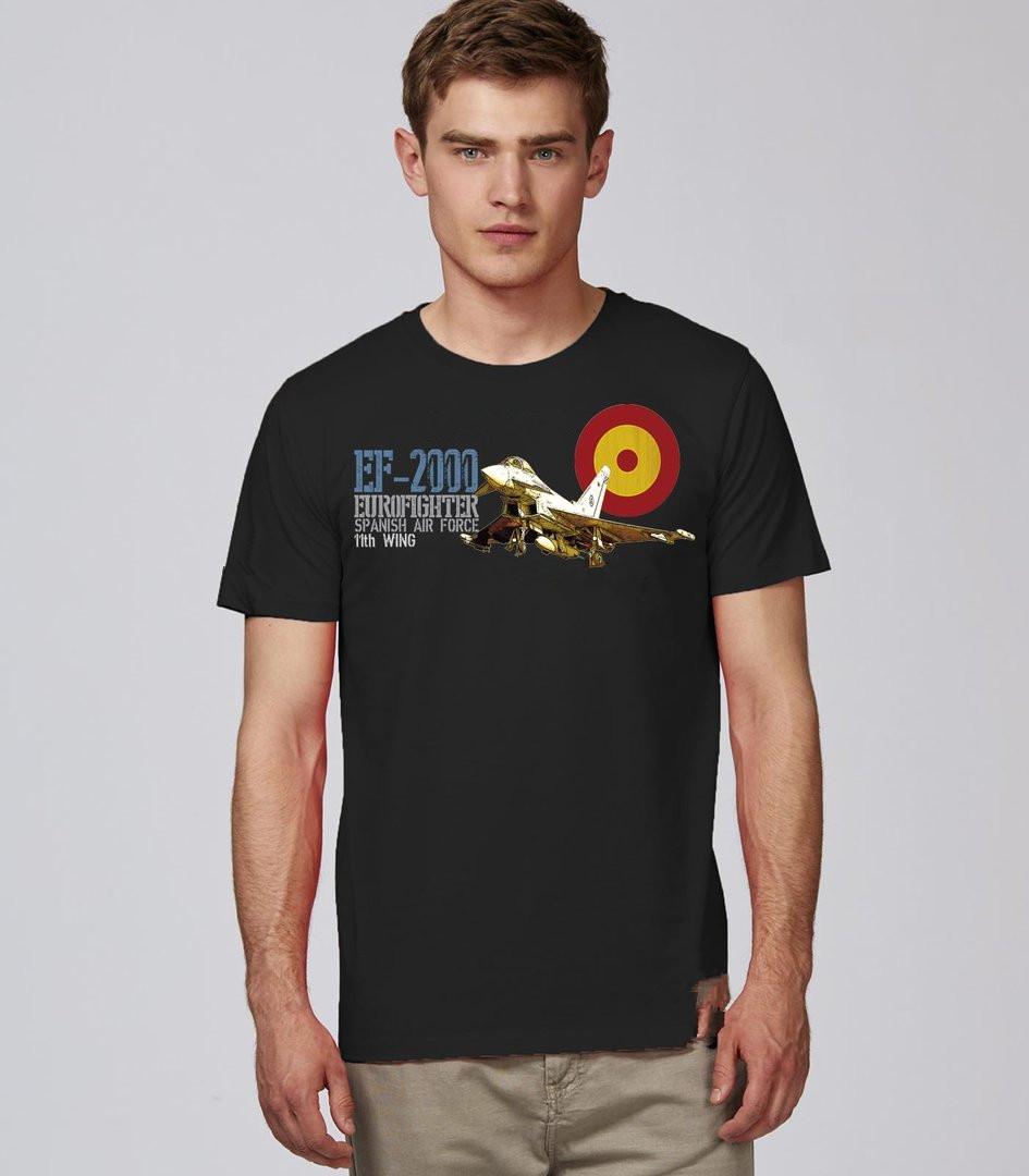 

Spanish Air Force EF-2000 EF-18 Eurofighter Military Men T-Shirt Short Sleeve Casual Cotton O-Neck Summer T Shirt 4XL