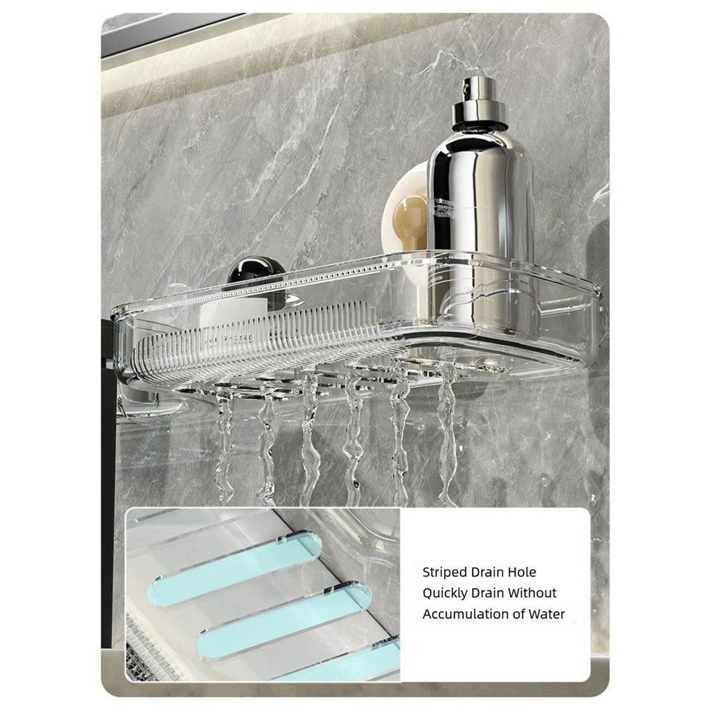 Odnímatelná polička s přísavkou na baterii Multifunkční úložný stojan na toaletní potřeby Pro koupelnu kuchyň