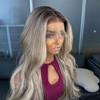 Parrucche Lunghe Honey Blonde 13x4 Lace Front Fibra ad Alta Temperatura Base Senza Colla Onde del Corpo Densità 150% Resistenti al Calore
