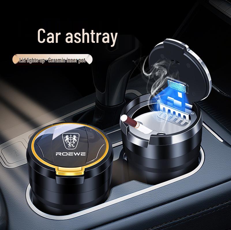 Roewe Car Ashtray with Ceramic Liner for i5, D7, Ei5, i6, RX5, RX3, RX8, iMA, X8